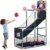 JOYIN Arcade Basketball Game Set with 4 Balls and Hoop for Kids 3 to 12 Years Old Indoor Outdoor Sport Play – Easy Set Up – Air Pump Included – Ideal for Competition
